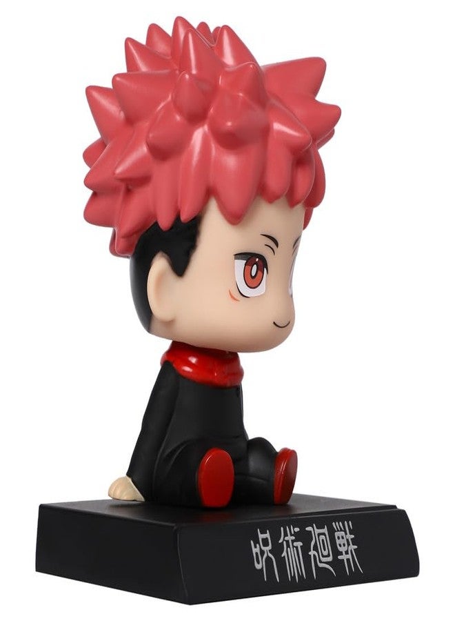 omuda Super Hero Action Figure Limited Edition Bobblehead with Mobile Holder for Car Dashboard, Office Desk & Study Table (BH-ItadoriYuji) - Image 2